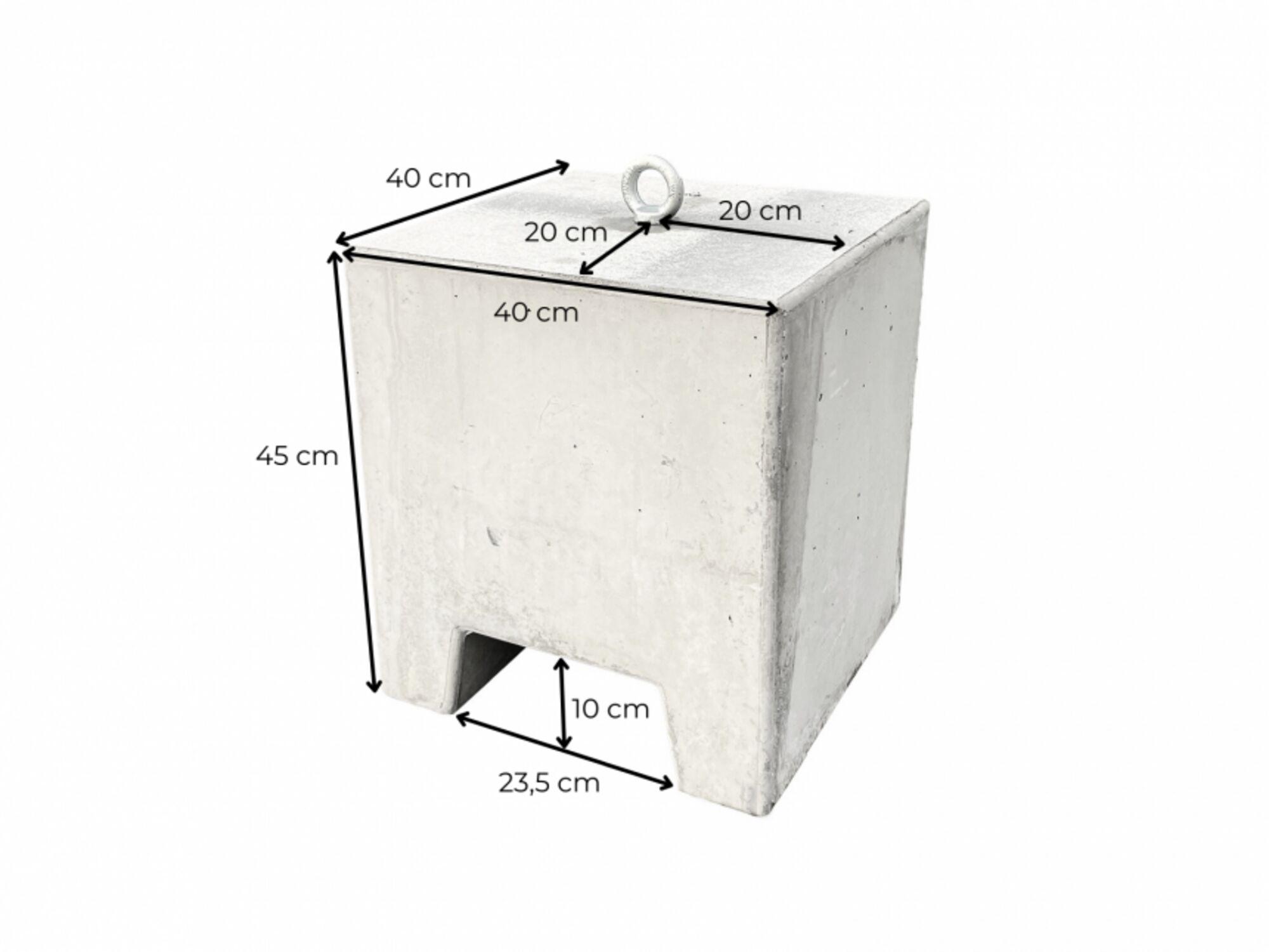 Concrete block - 145 kg (with one eye bolt)