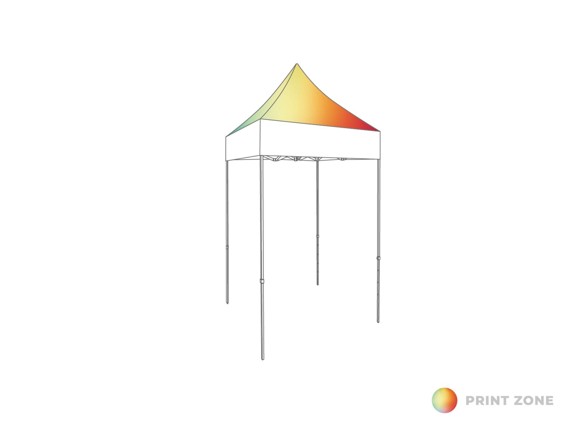 Digital print - PVC Roof without valance folding tent - 1,5x1,5m
