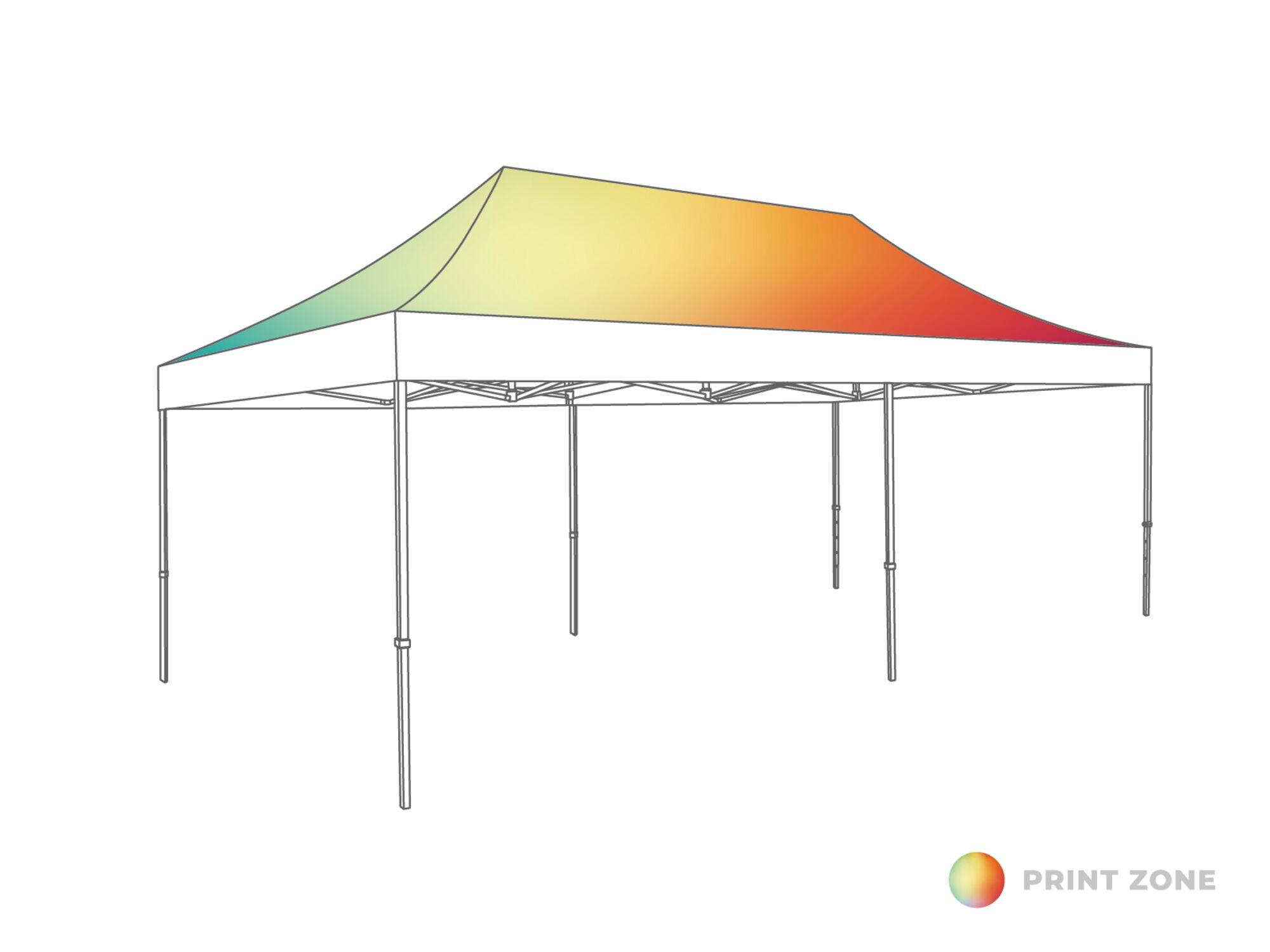 Digital print - PVC Roof without valance folding tent - 3x6m
