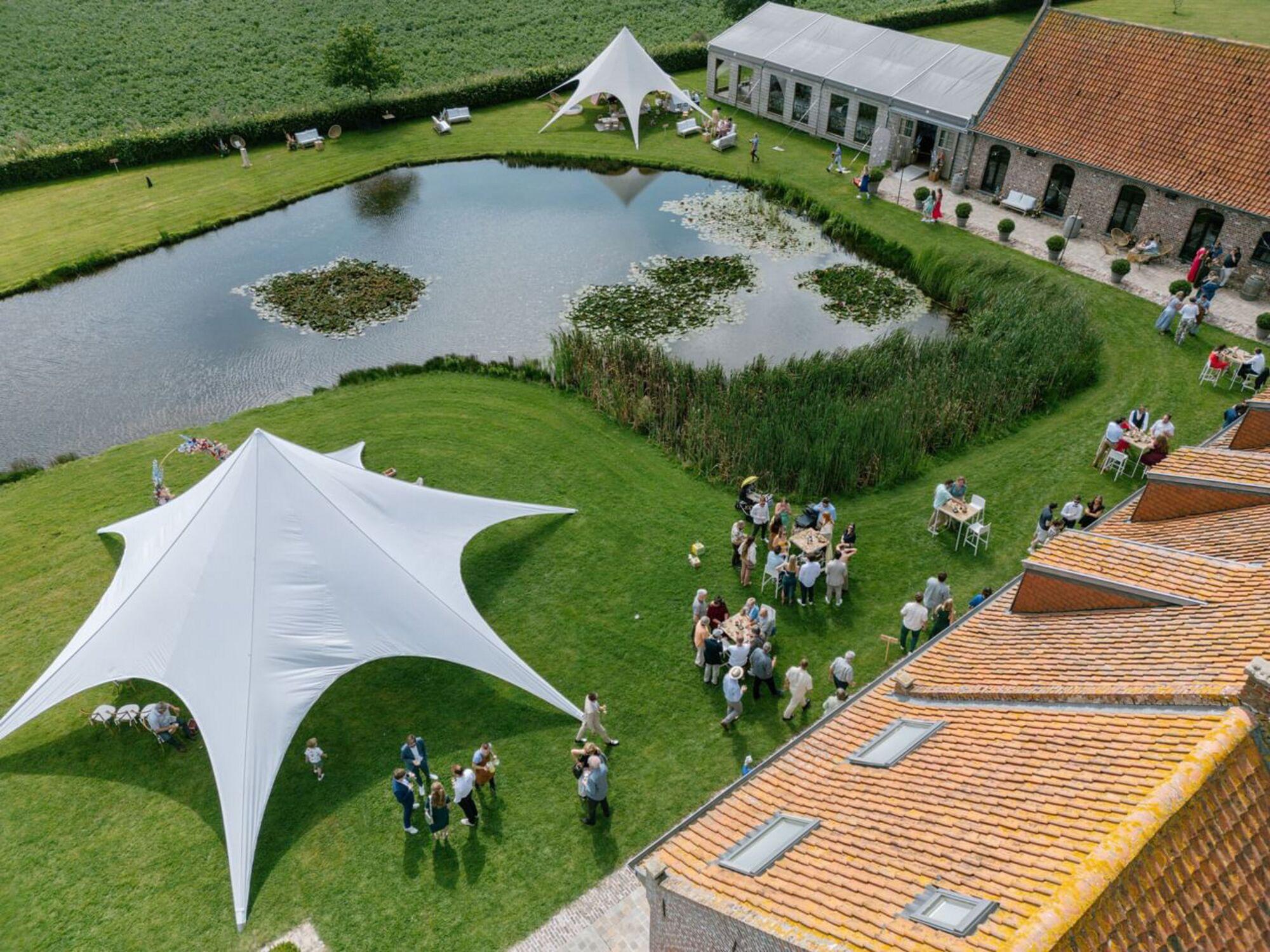 Stertent StellarLite - set 14 m - polyester Wit