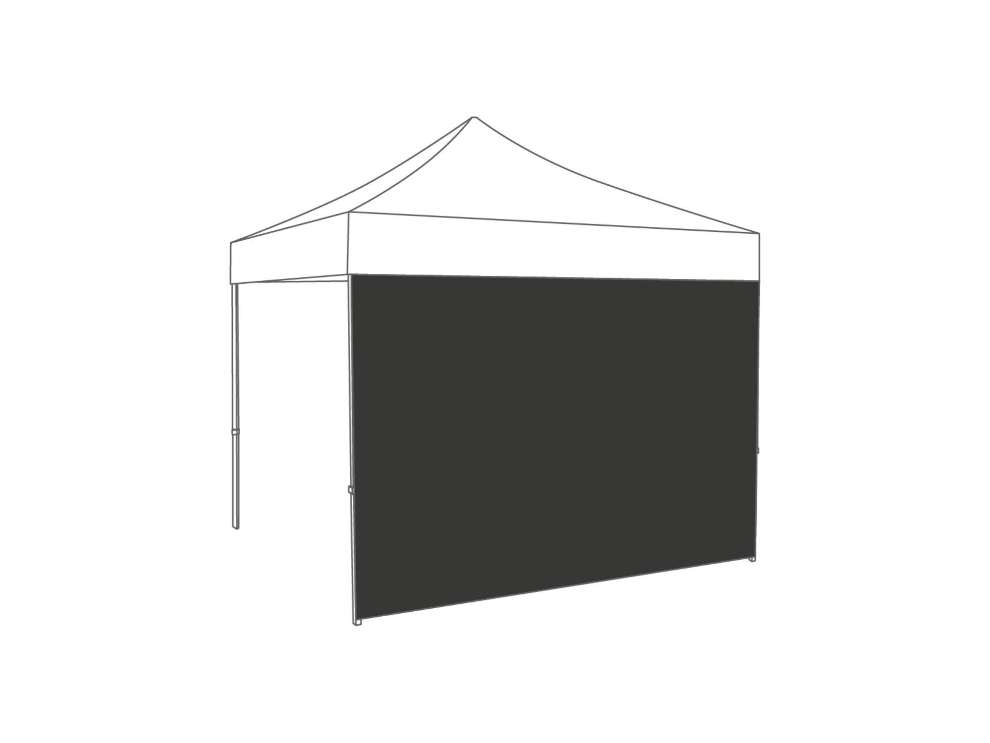 Folding tent Sidewall closed - 3m - Polyester Anthracite