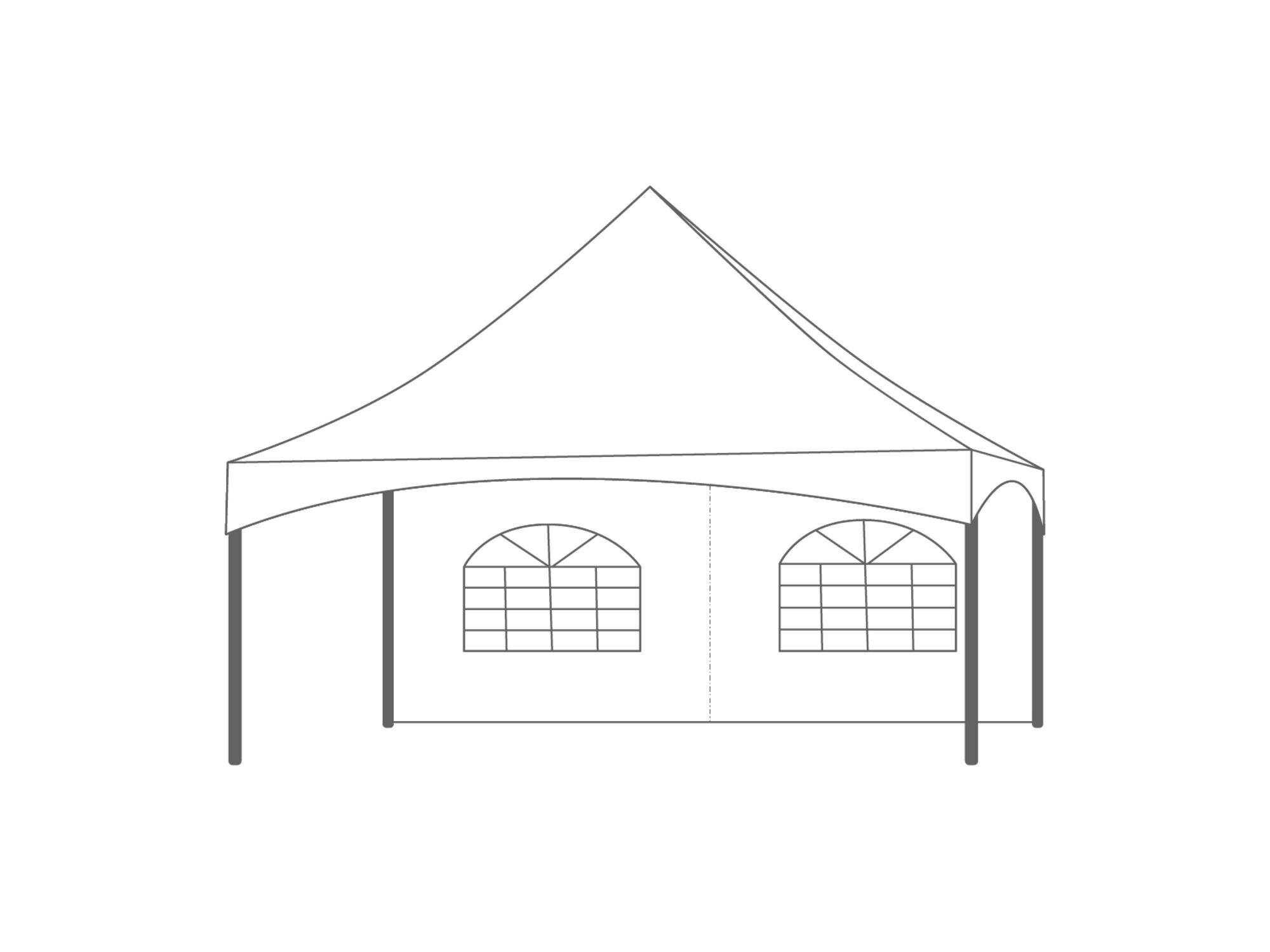 Pagoda tent keder sidewall window 6m White