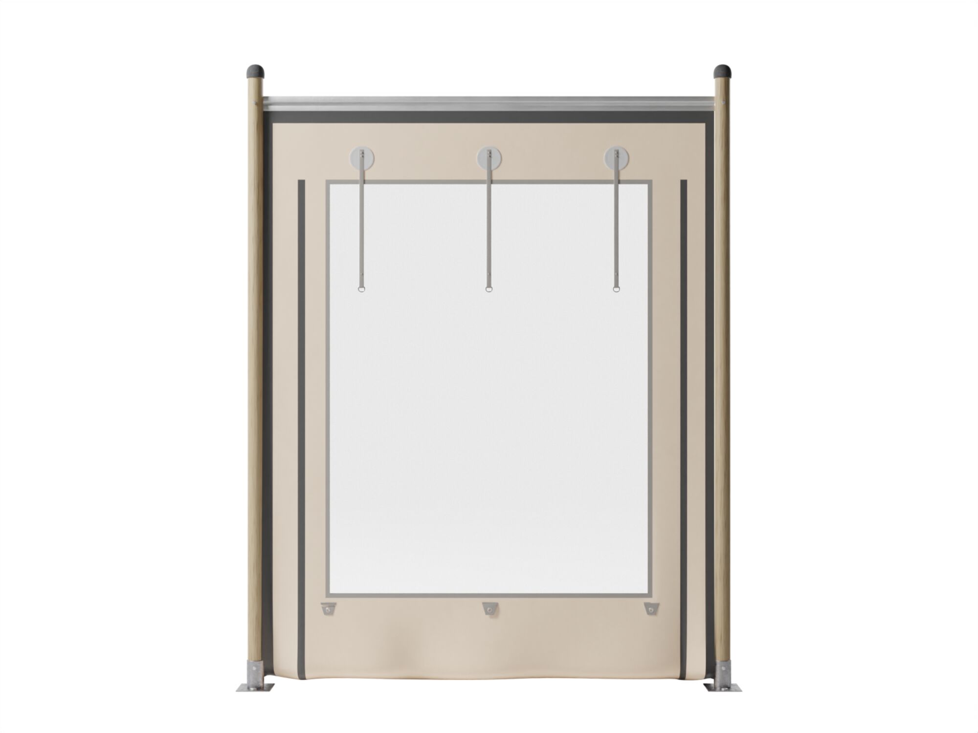 Paroi latérale Triflexx - base - 2 x 2,75 m - avec fenêtre panoramique Sable/Crème