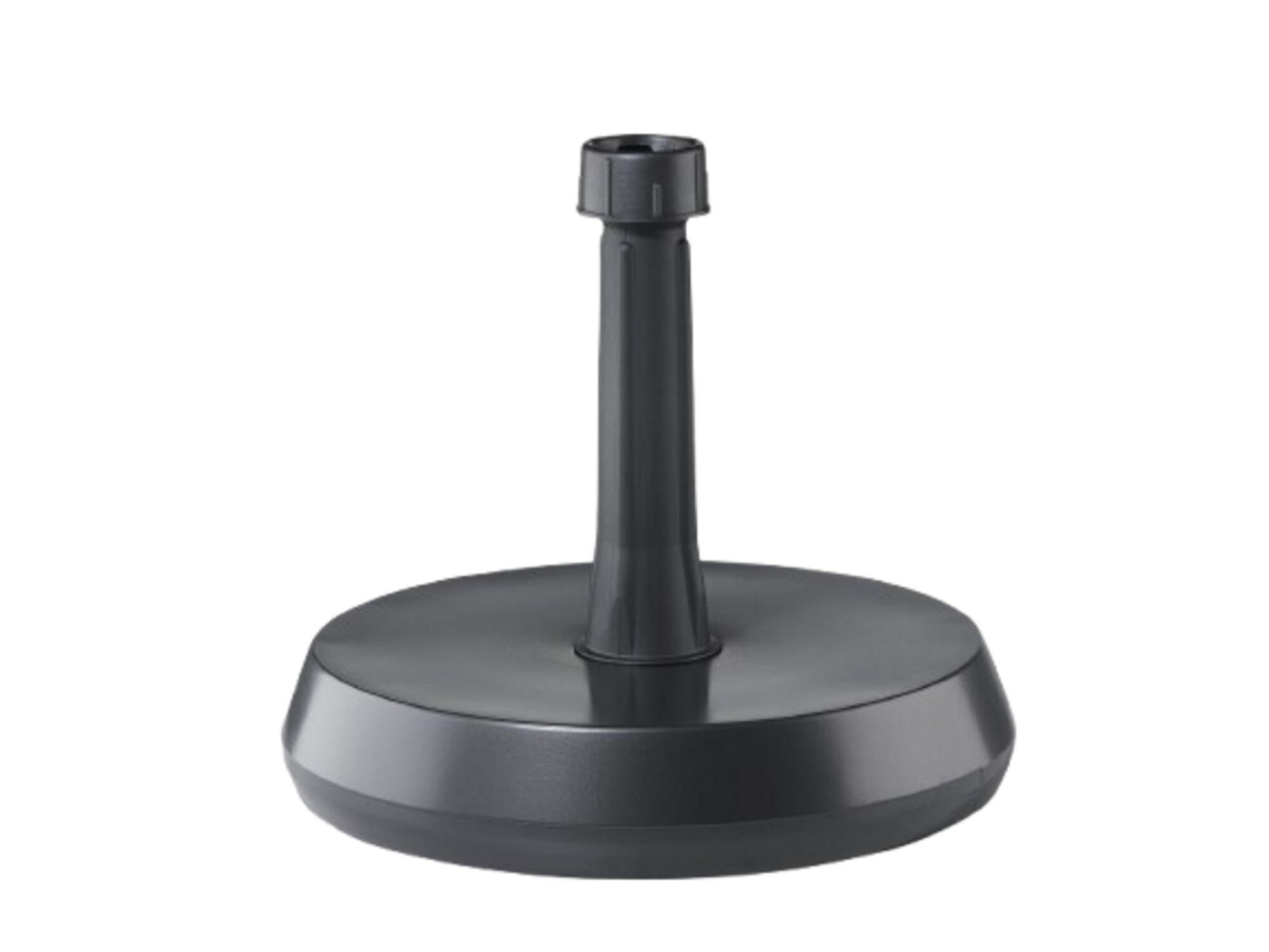 Round parasol base in plastic filled with concrete - 15 kg