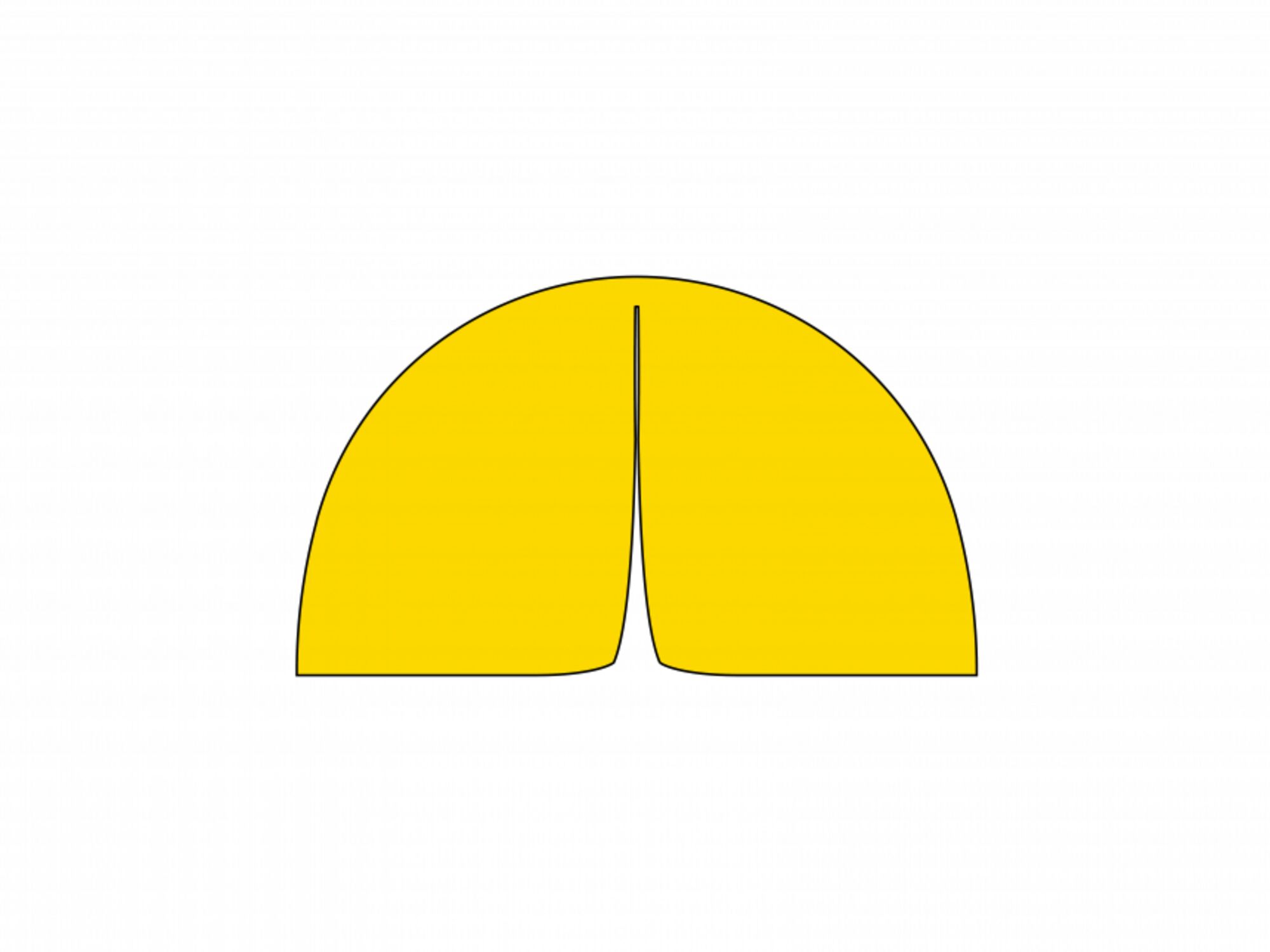 Tente gonflable Globe Paroi porte (tirette verticale) - 5m Jaune