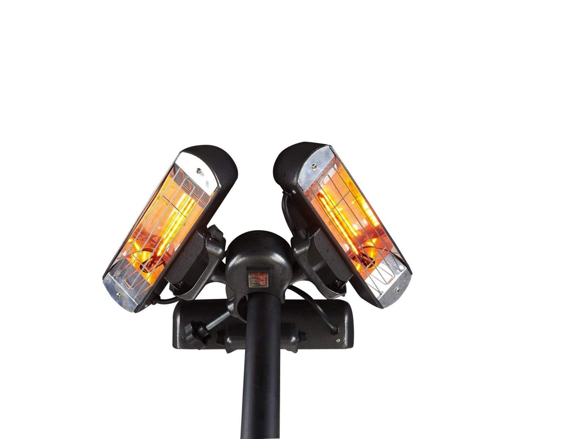 Sunbeam 2400 - Estufa eléctrica para sombrillas y carpas - Lampara halogenas de tubo dorado