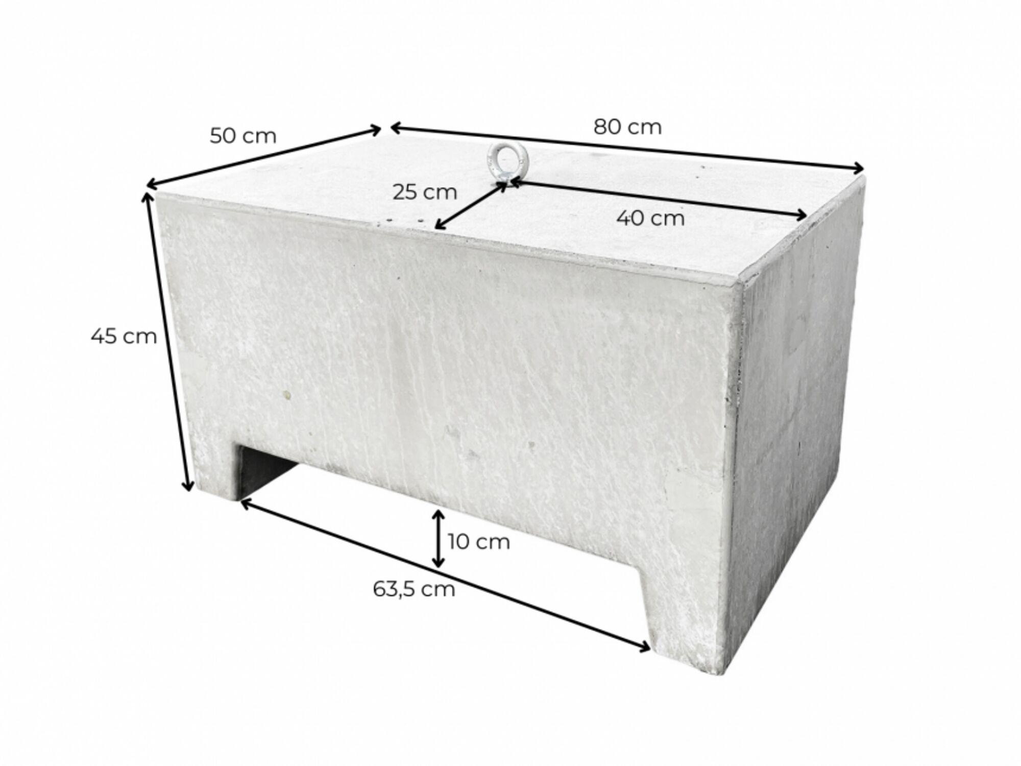 Concrete block - 340 kg (with one eye bolt)