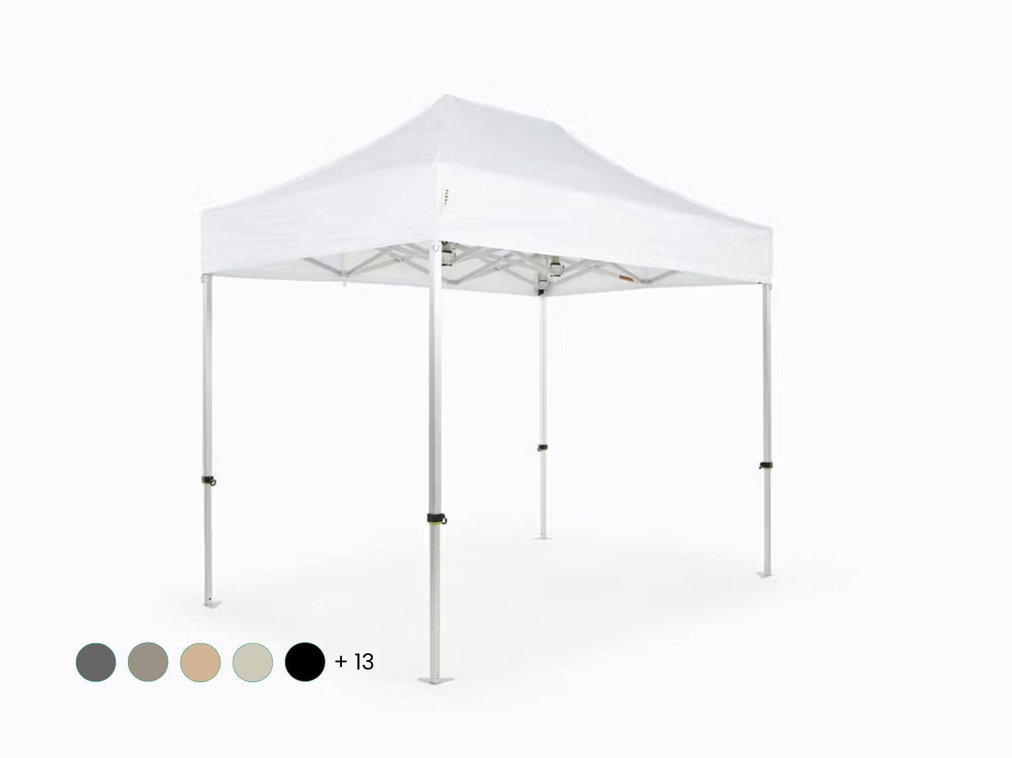 Carpa plegable AluForce con techo de poliéster - 2x3m blanco