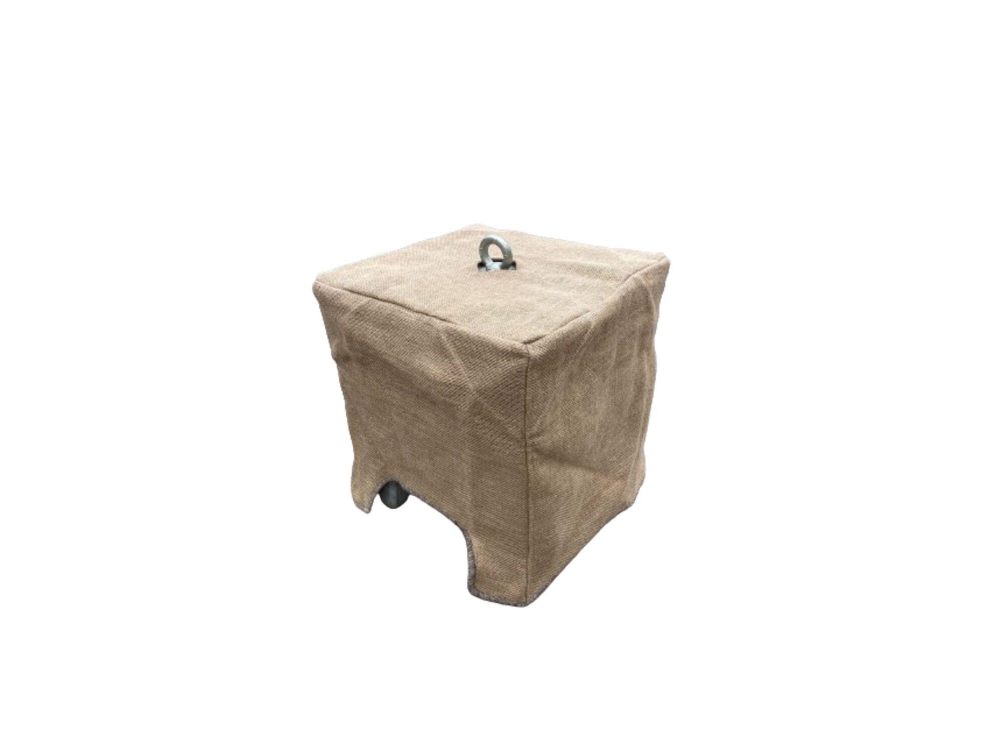 Hoes uit jute voor betonblok 145 kg