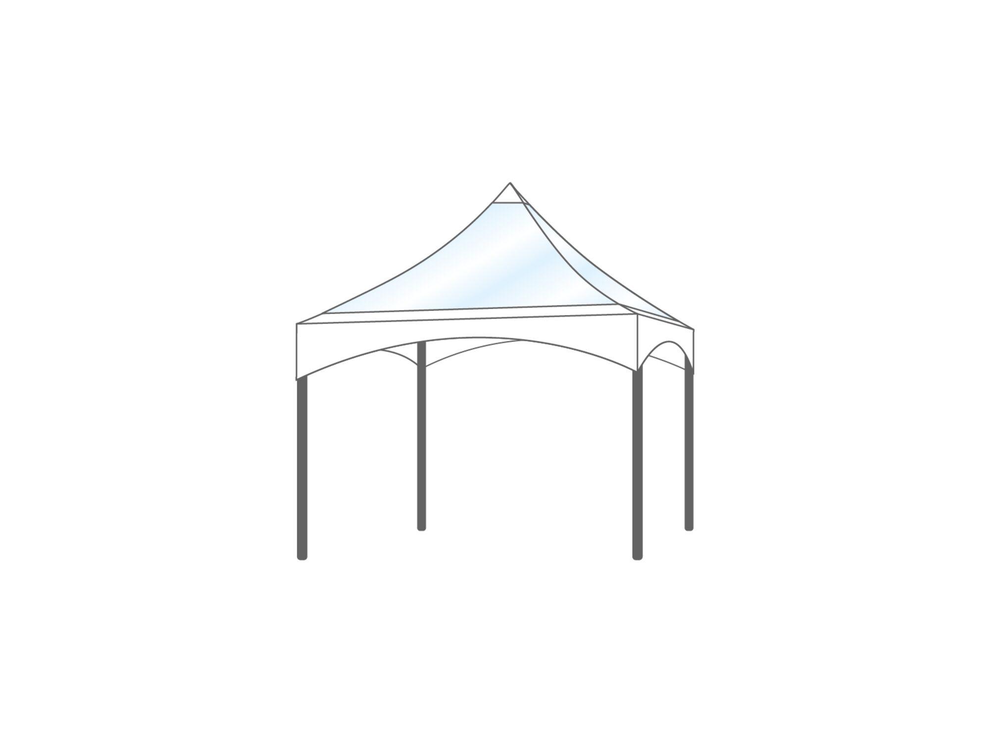 Pagoda tent roof 3x3m Panorama White