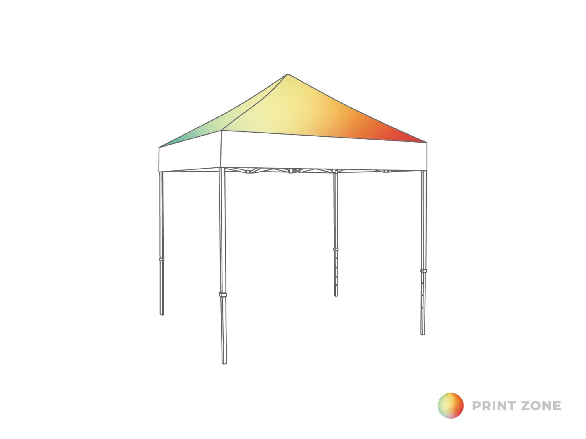 Digital print - PVC Roof without valance folding tent - 2,5x2,5m