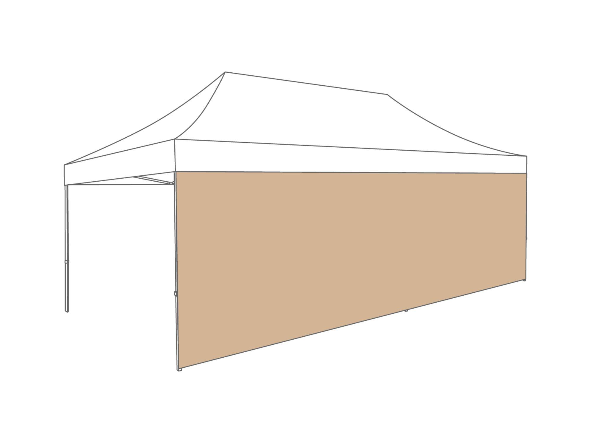 Folding tent Sidewall closed - 6m - Polyester (for 3x6) Desert Sand