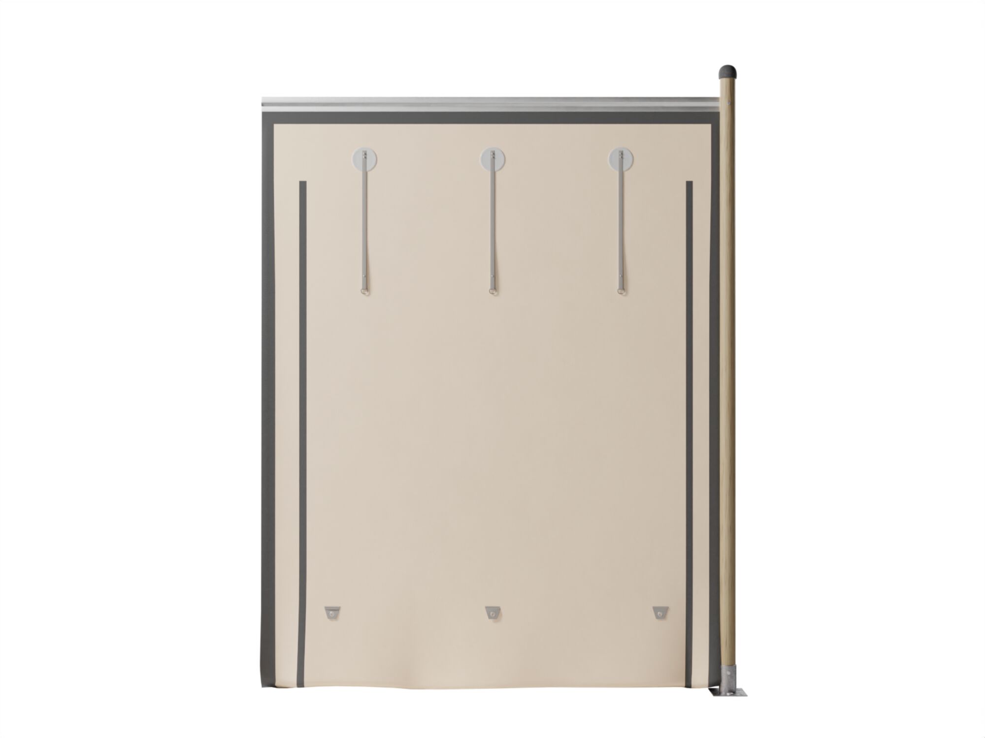 Paroi latérale Triflexx - extension - 2 x 2,75 m - sans fenêtre Sable/Crème