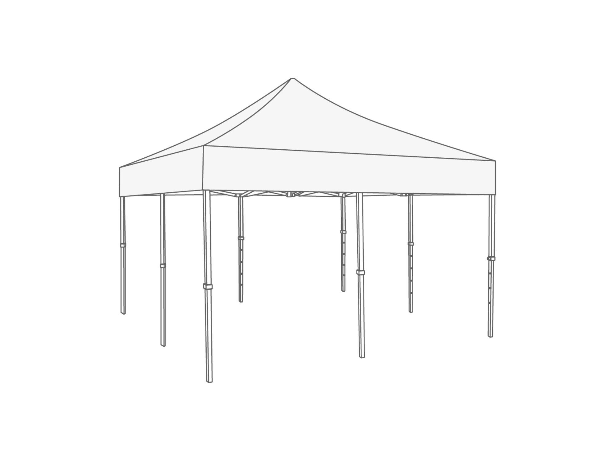 Folding tent Roof - 5x5m - Polyester White