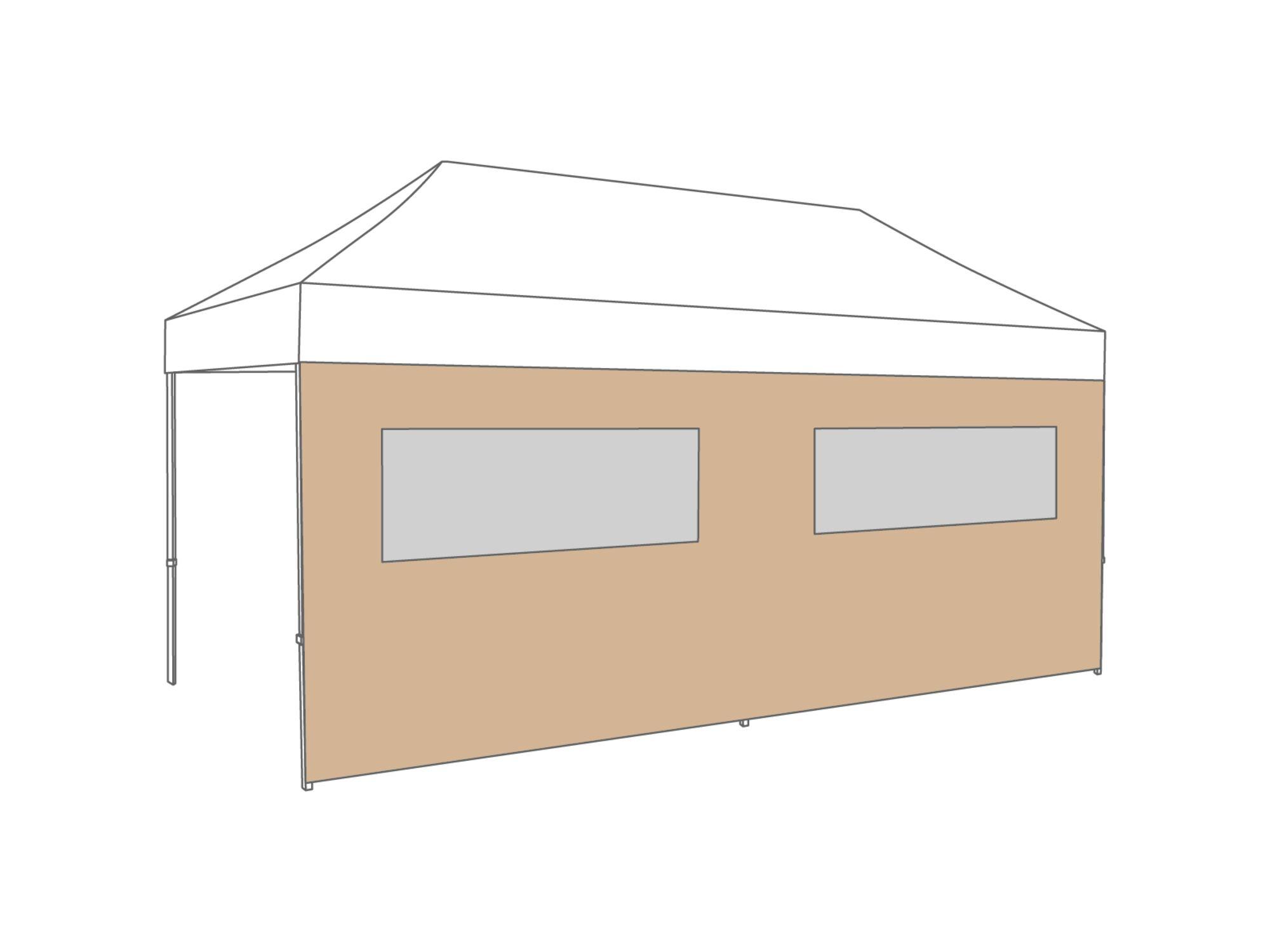 Folding tent Sidewall window - 5m - Polyester Desert Sand
