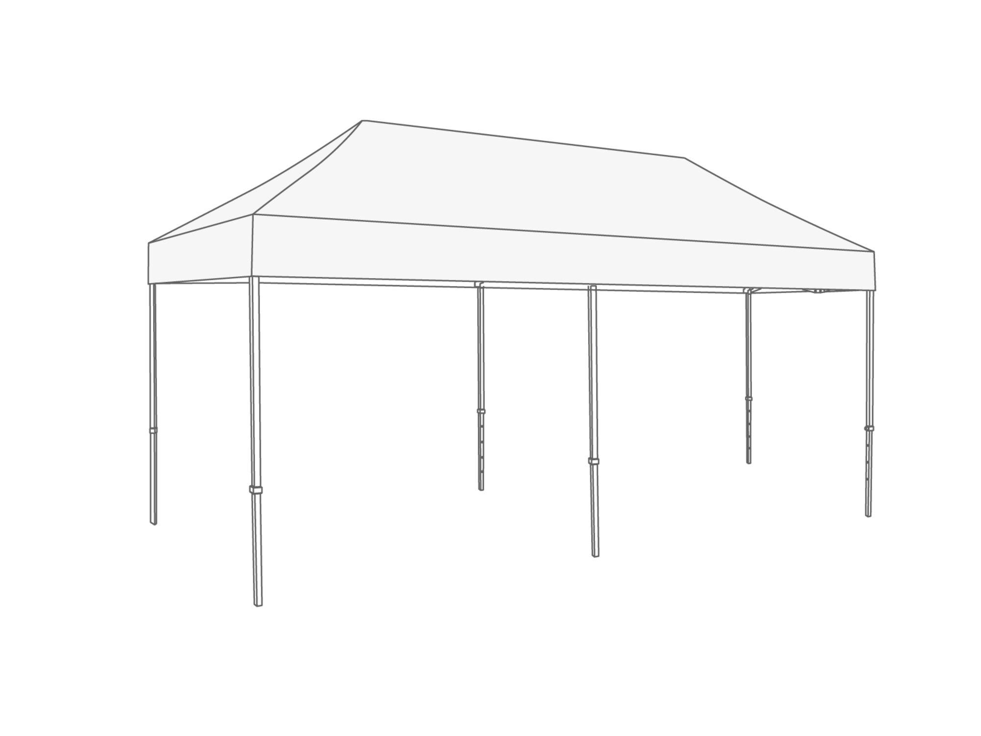 folding tent 2,5 x 5 white