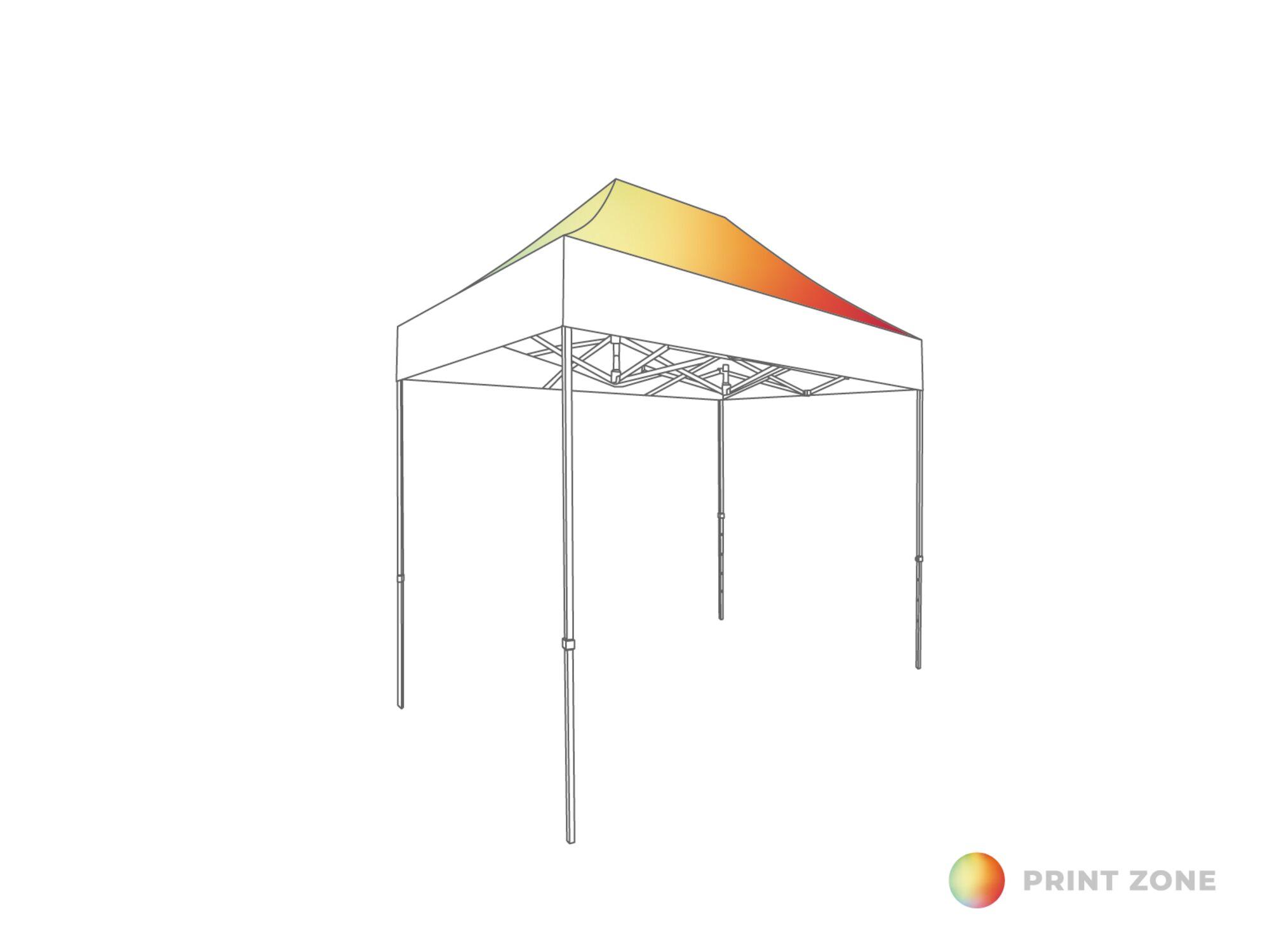 Digital print Roof without valance folding tent - 2x3 m