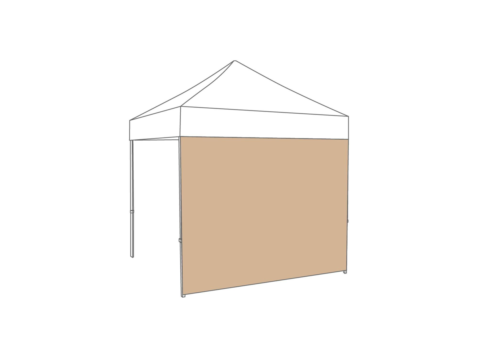 Folding tent Sidewall closed - 2,5m - Polyester Desert Sand