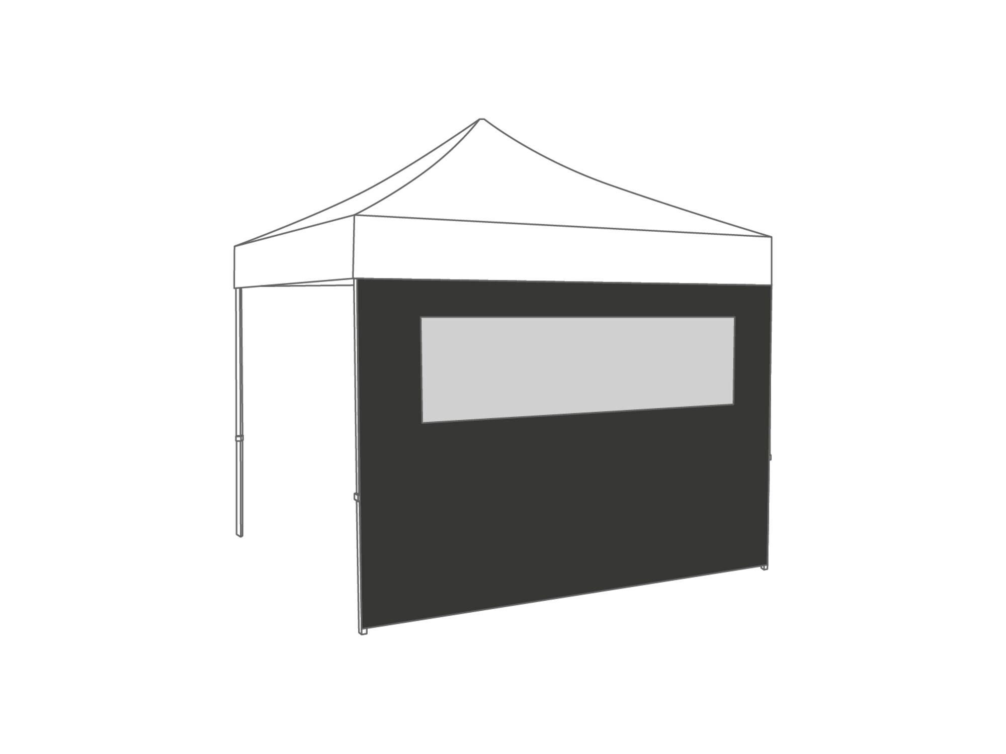 Folding tent Sidewall window - 3m - Polyester Anthracite