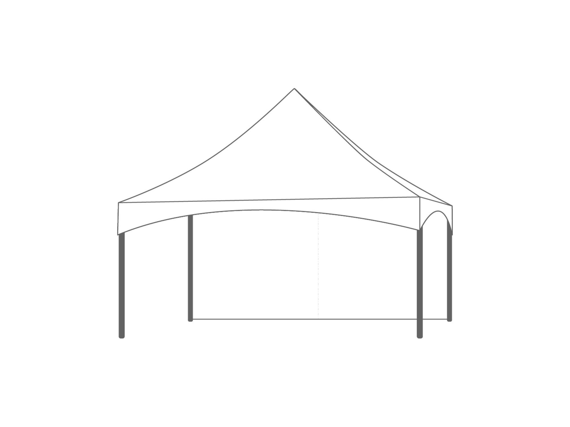 Pagoda tent keder sidewall 5m White