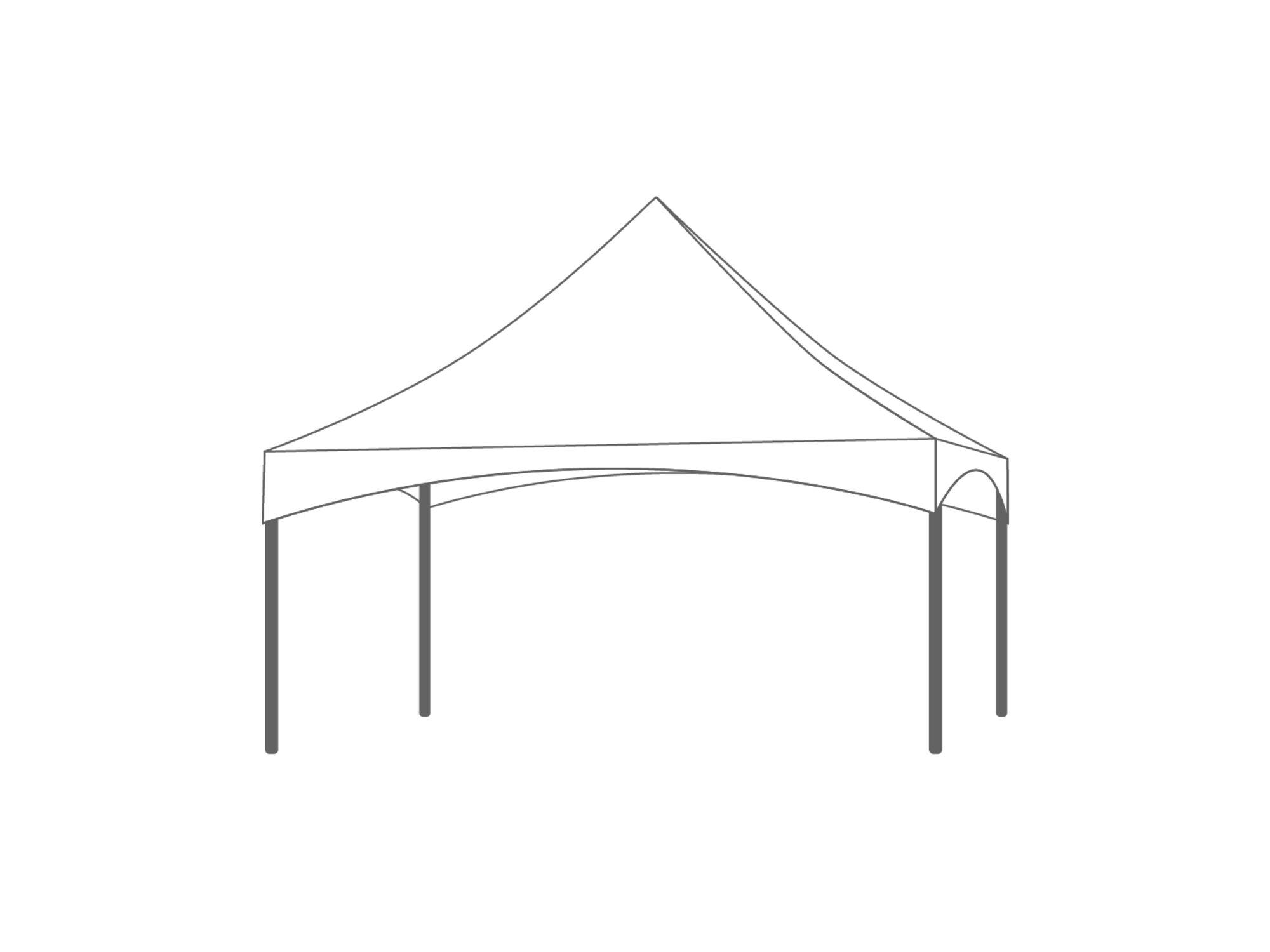 Pagoda tent roof 5x5m White