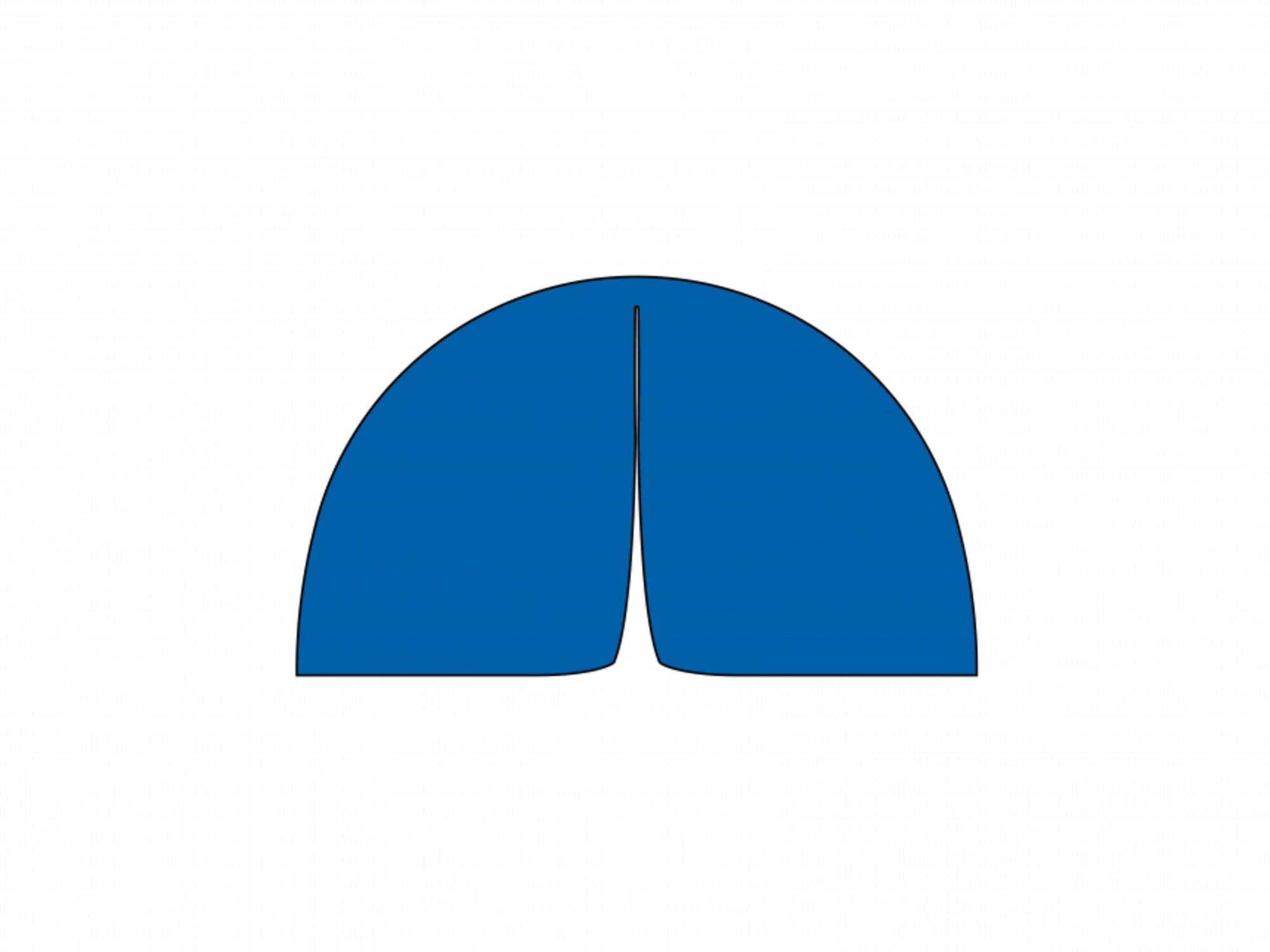 Tente gonflable Globe Paroi porte (tirette verticale) - 5m Bleu