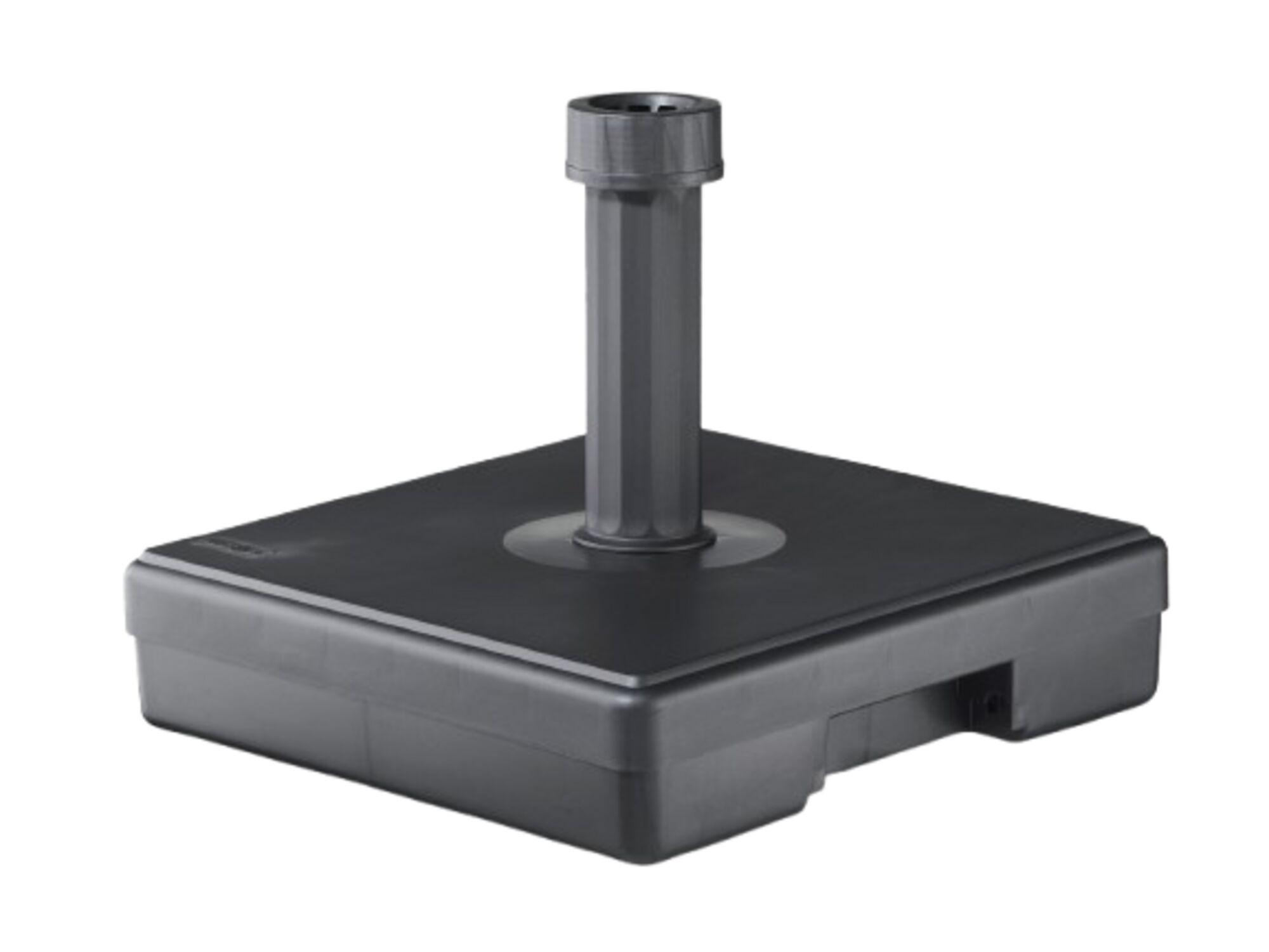 Square umbrella holder in plastic filled with concrete - 30Kg