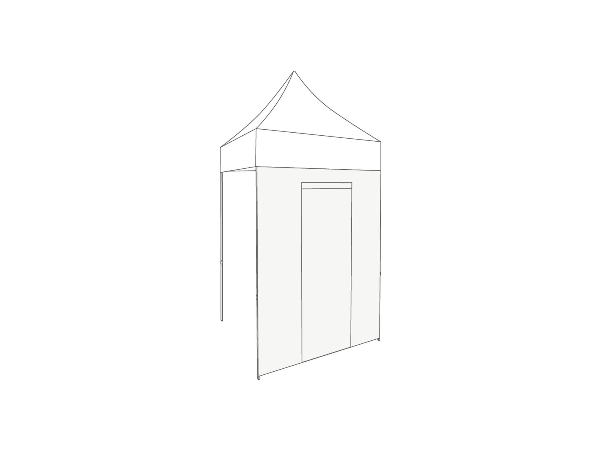 Vouwtent Zijwand deur - 1,5m - PVC (mat) Wit