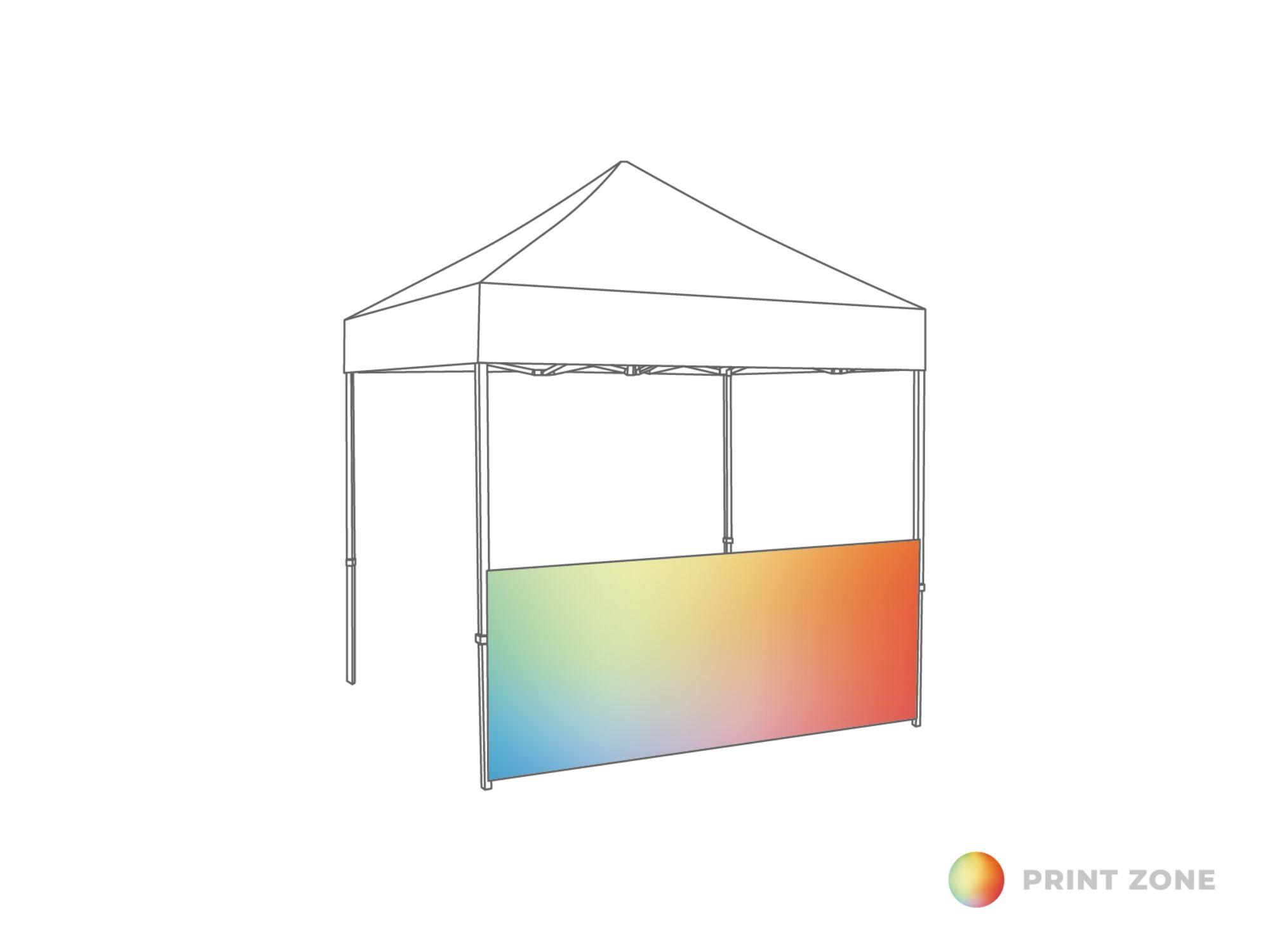 Folding tent Half wall - 2,5m - Print