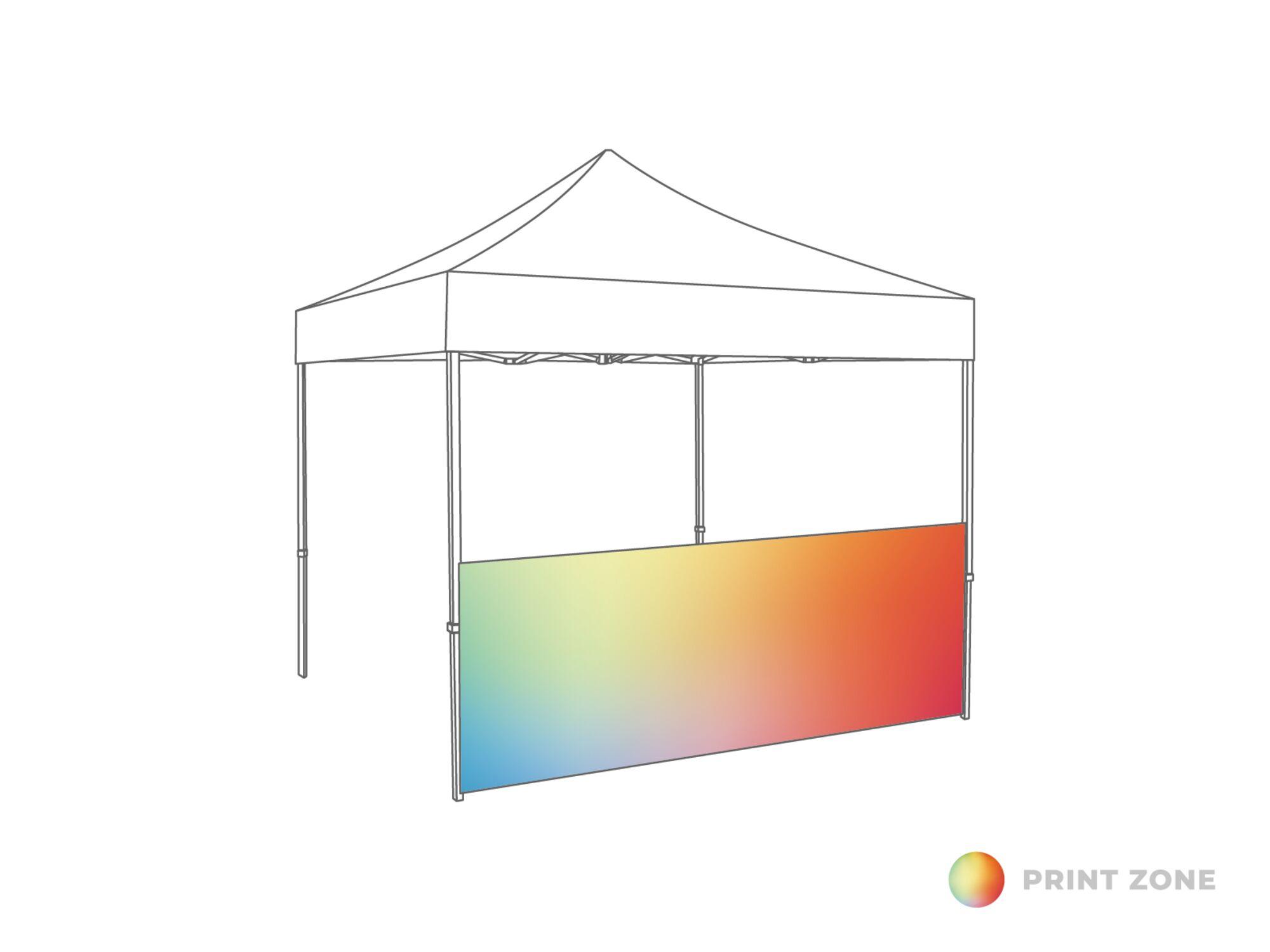 Folding tent Half wall - 4m - Print