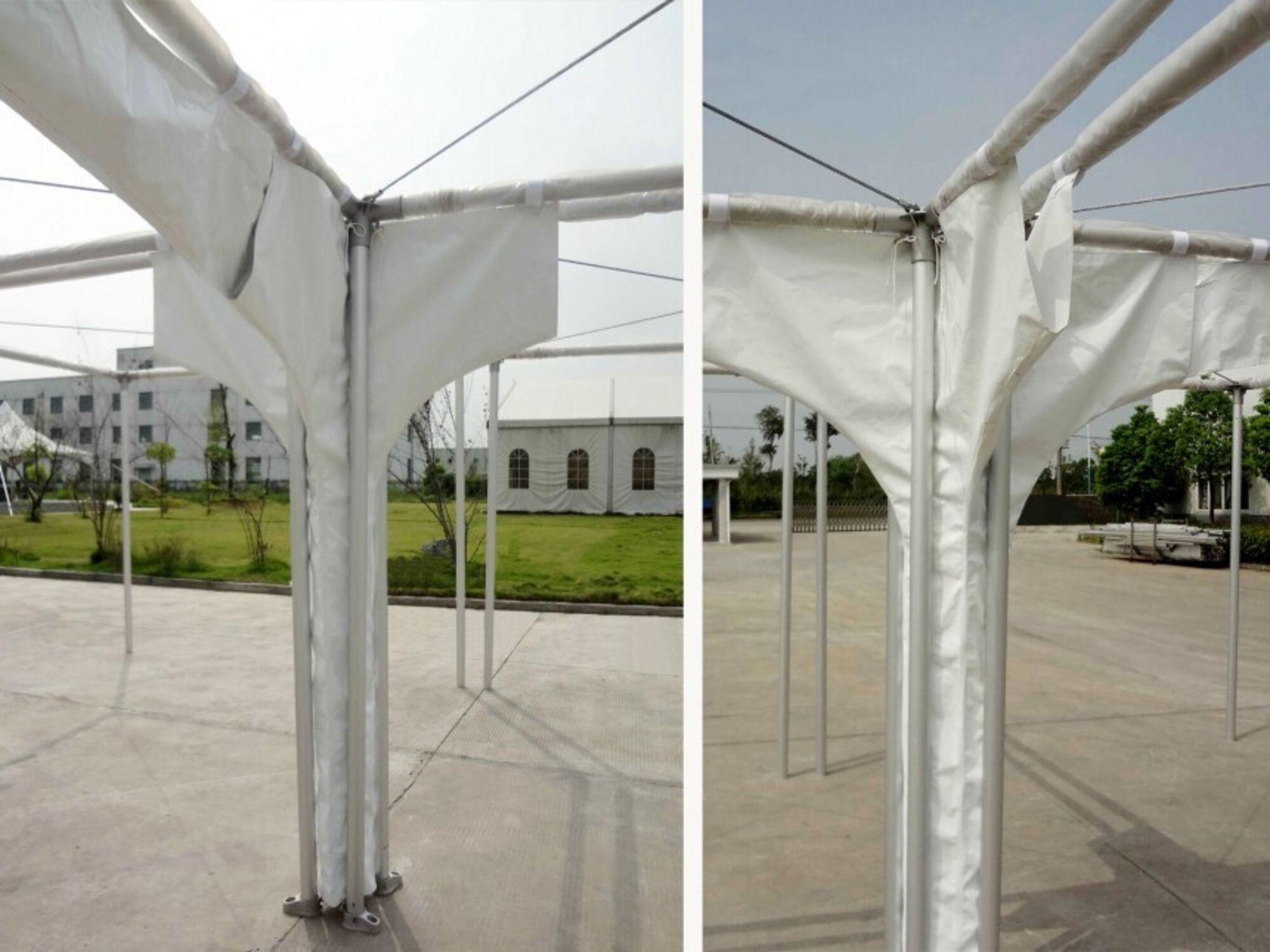 Tente pagode Gouttière verticale pour quatre pagodes Blanc