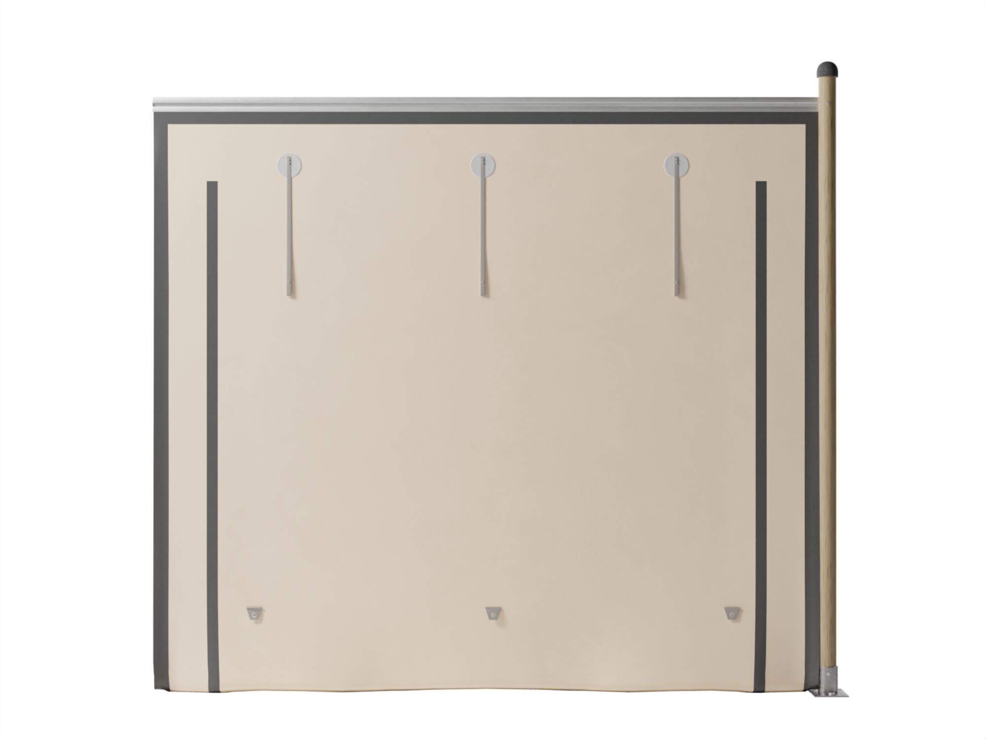 Paroi latérale Triflexx - extension - 3 x 2,75 m - sans fenêtre Sable/Crème