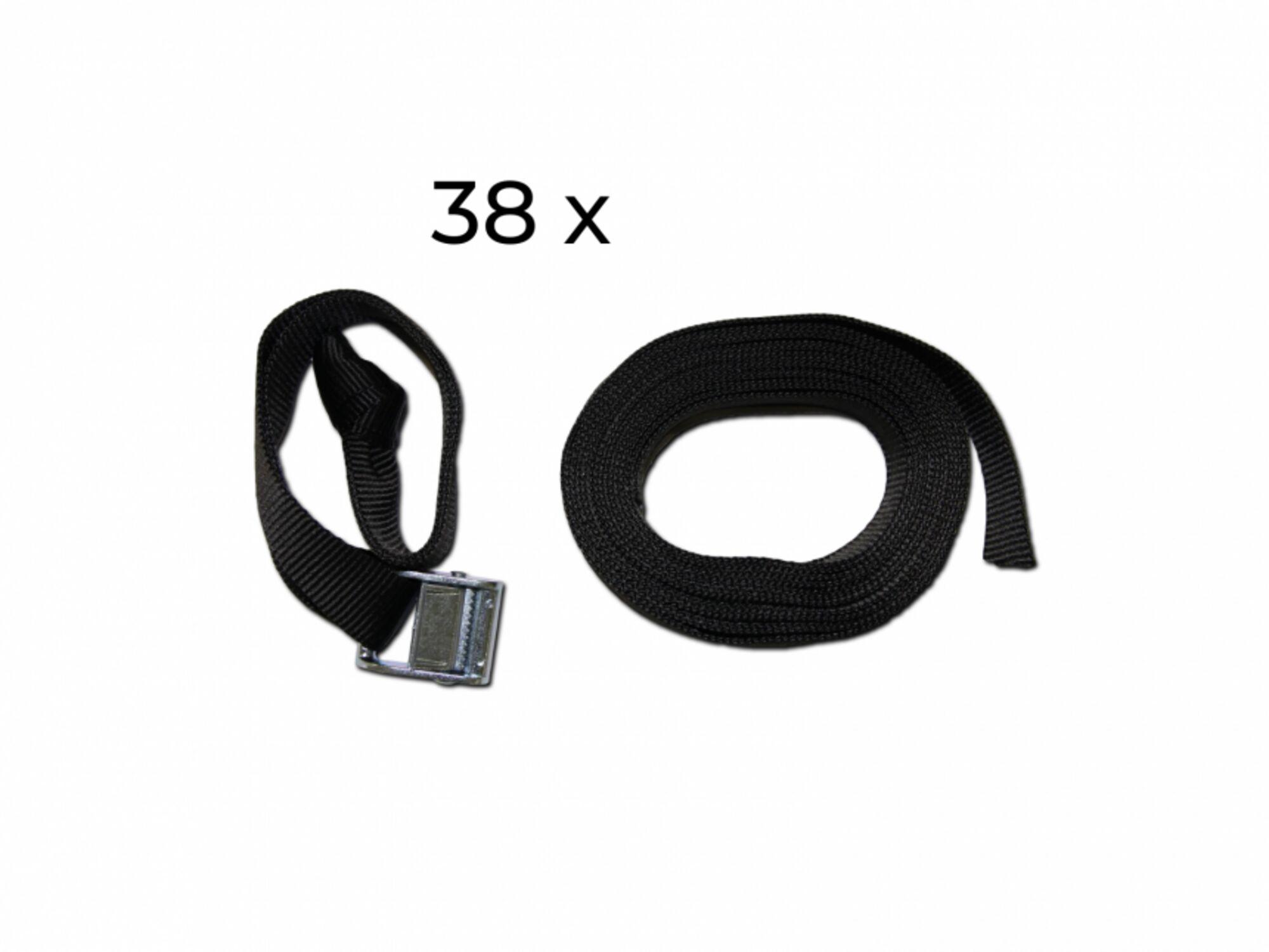 set of webbing straps with buckle