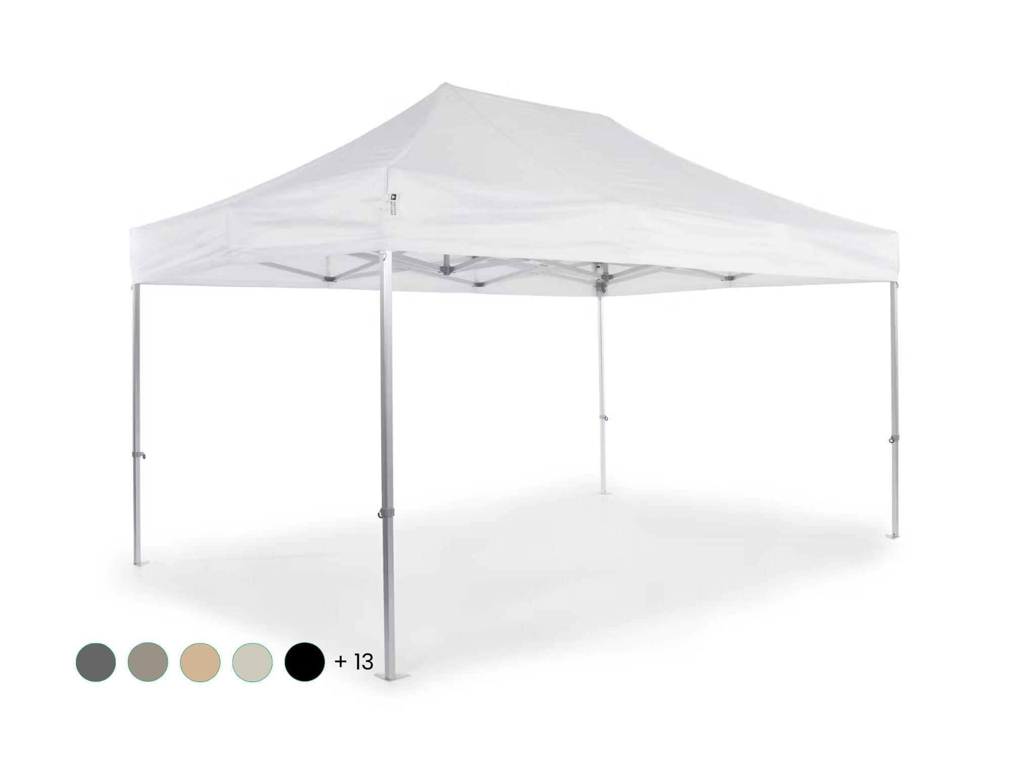 Carpa plegable AluLite con techo de poliéster - 3x4,5m blanco