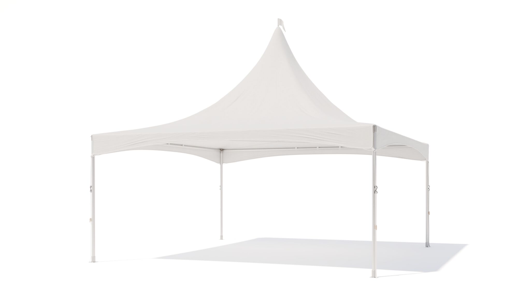 Pagoda tent keder round pole - without sidewalls - 5x5m White