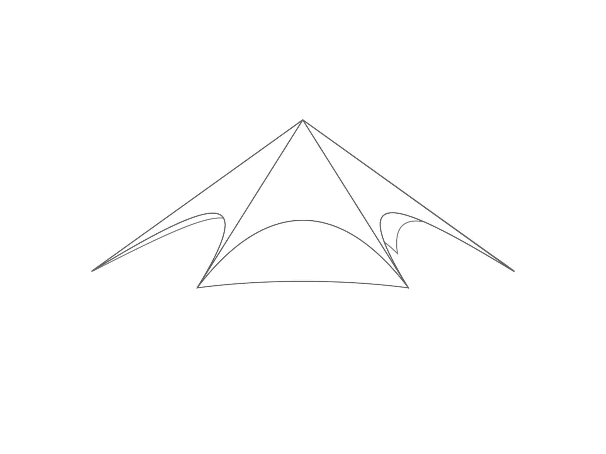 Star tent StellarLite sidewall - closed - 14m diameter - Polyester White