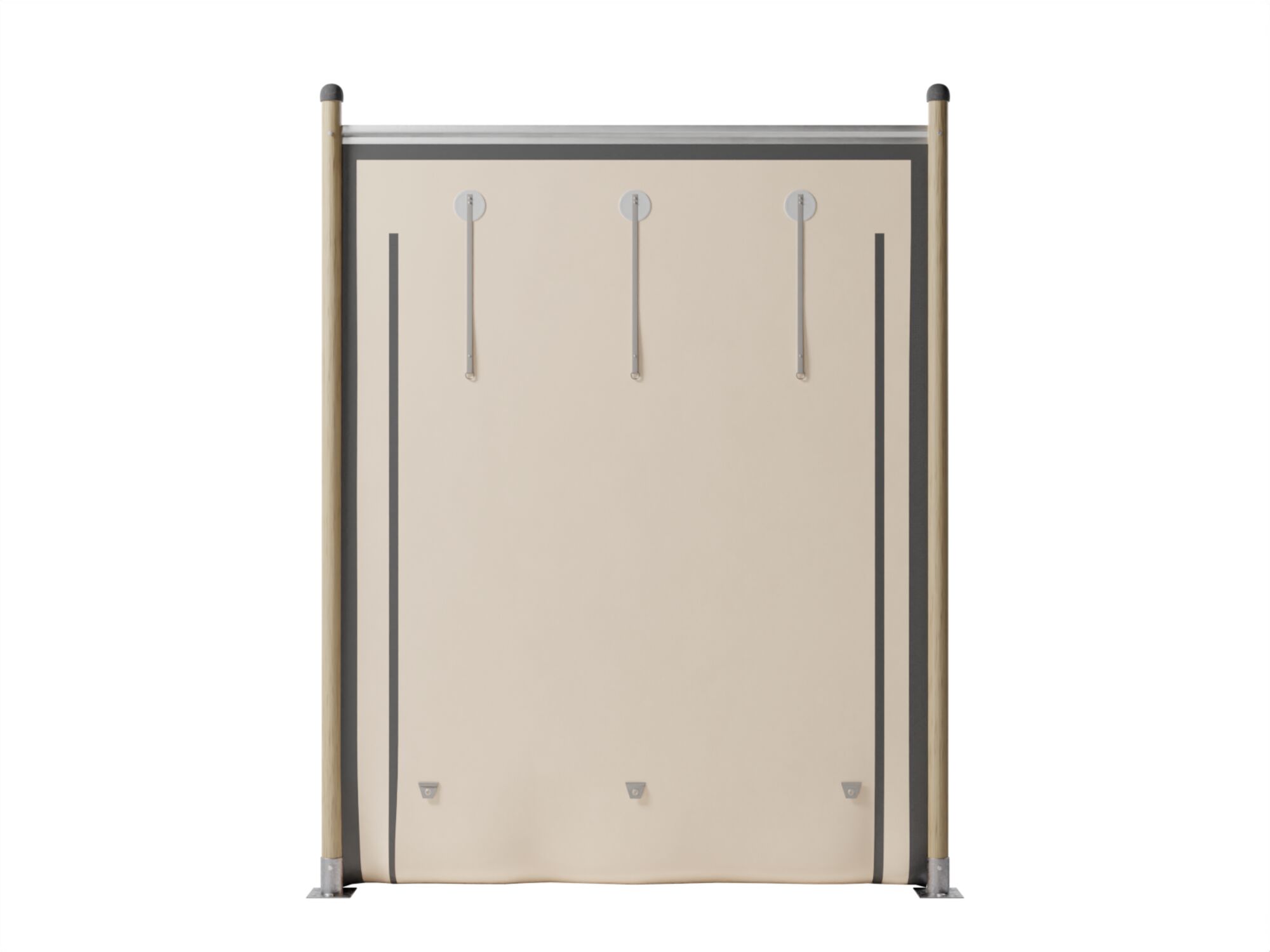 Paroi latérale Triflexx - base - 2 x 2,75 m - sans fenêtre Sable/Crème