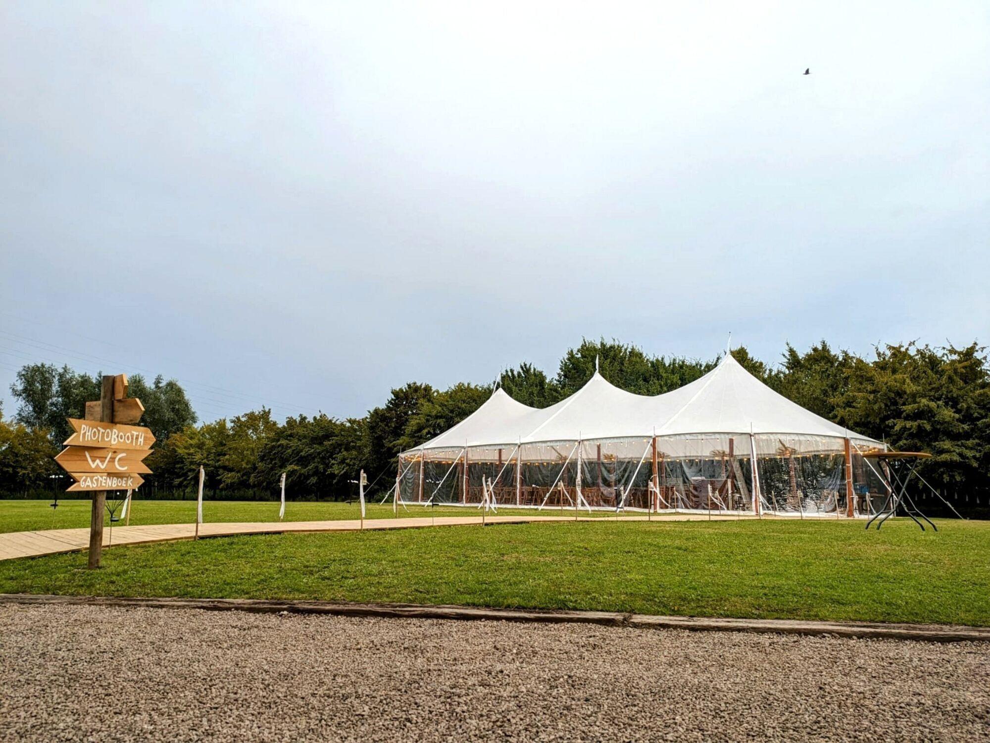 Sailcloth tent 10X22m